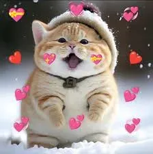 trái tim meme mèo cute 24