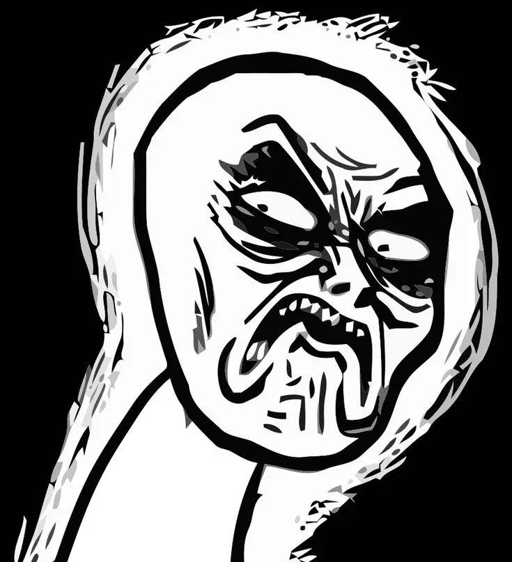 Biểu cảm angry face meme hài hước từ anime