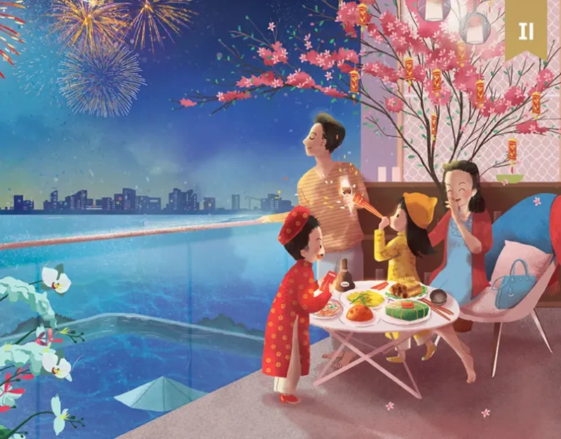 Ảnh đại diện Tết đẹp với hoa mai và đào rực rỡ