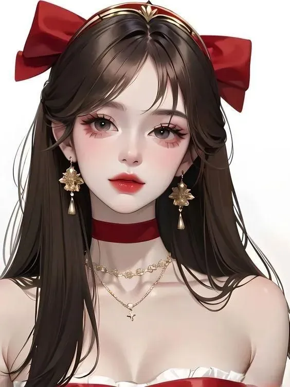 Chibi nữ anime dễ thương, kiểu tóc ngắn đáng yêu