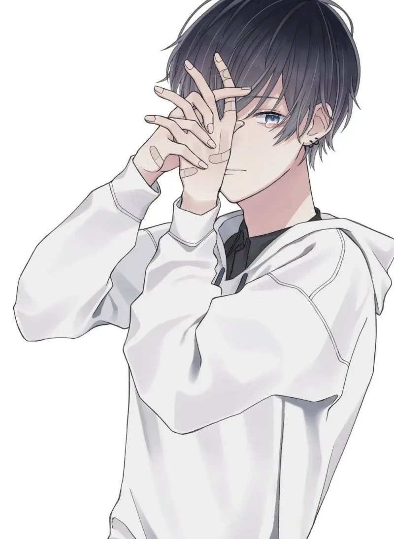 Chàng trai anime nam cute với kiểu tóc ngắn và phong cách dễ mến