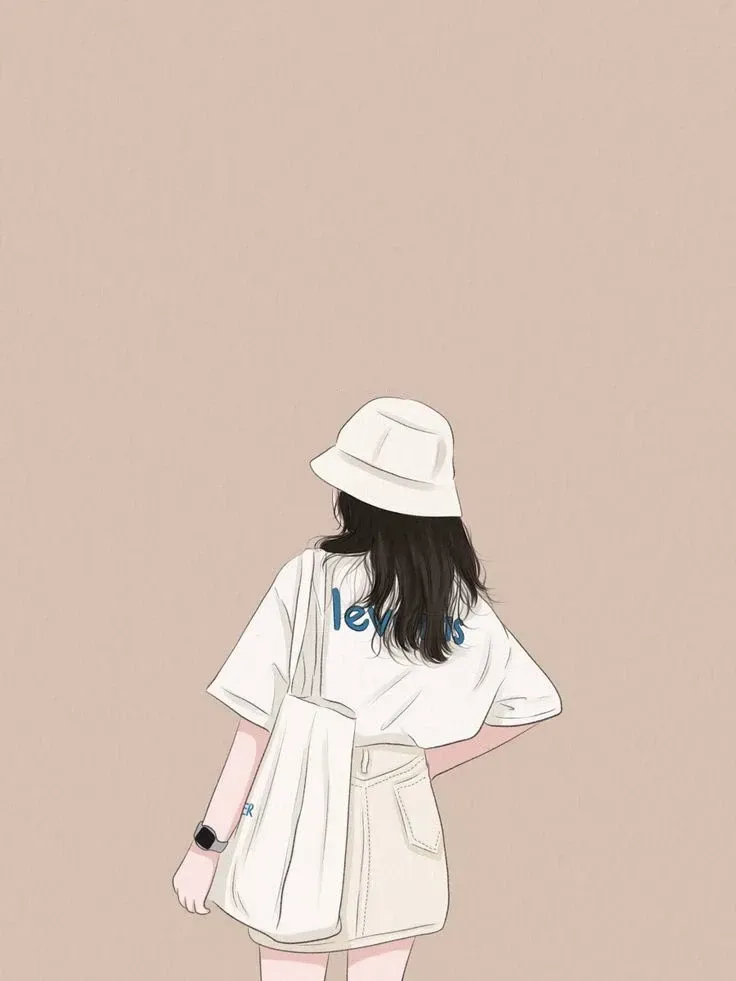 Avatar anime nữ nhìn từ sau, nổi bật với phong cách mạnh mẽ