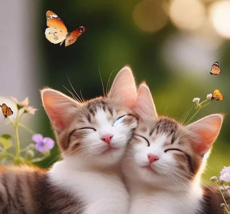 Ảnh avatar đôi mèo đáng yêu