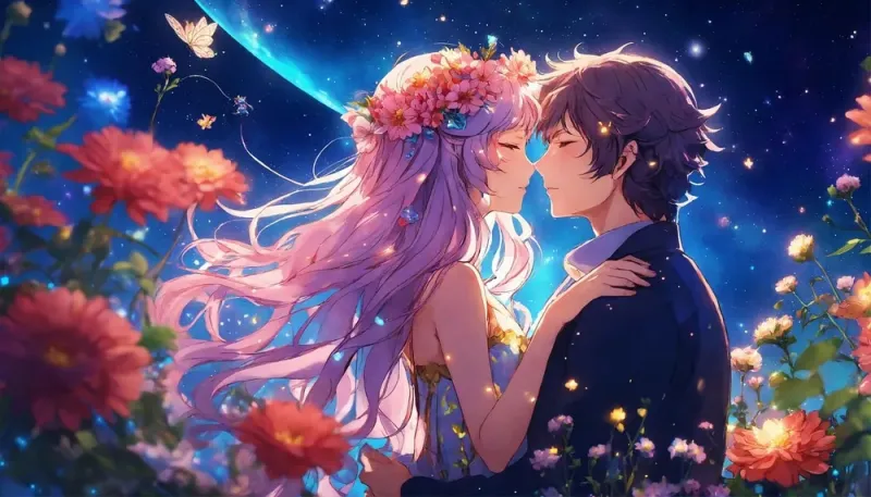 Hình ảnh đôi nam nữ lãng mạn trong ảnh đại diện