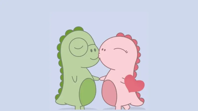 Avatar khủng long đôi ấn tượng và dễ thương