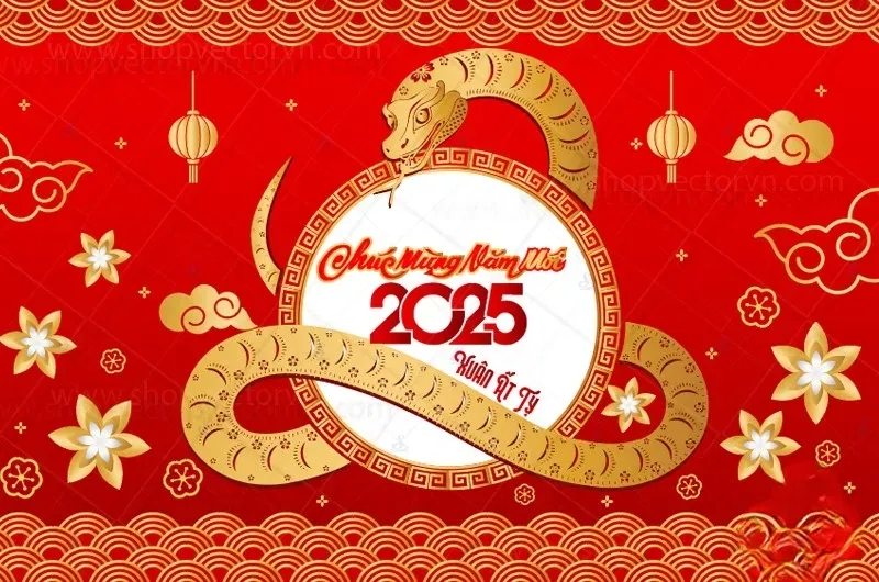 Hình ảnh avatar Tết Ất Tỵ đẹp mắt cho trang cá nhân