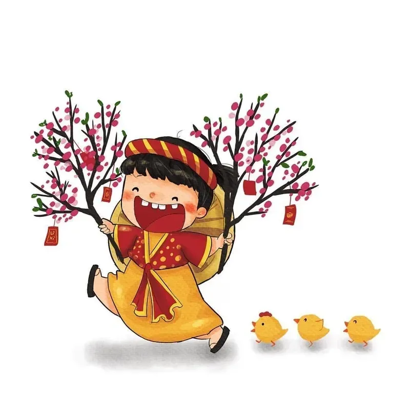 Avatar tết cute vui tươi