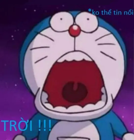 Biểu cảm Doraemon meme face đáng yêu