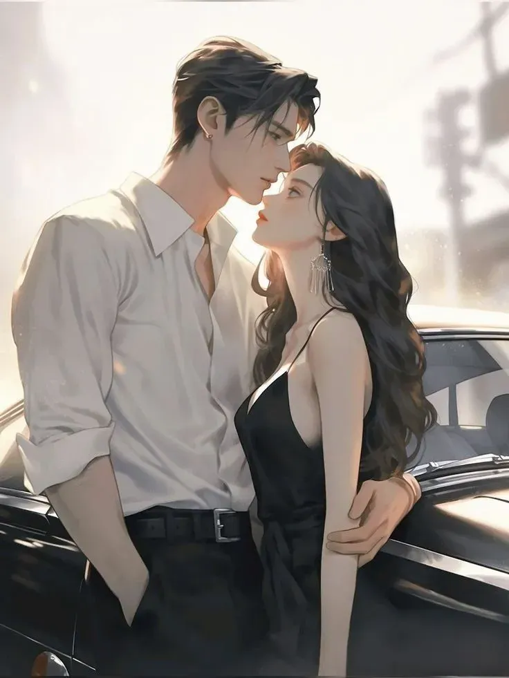 Cặp đôi anime trao nhau nụ hôn lãng mạn