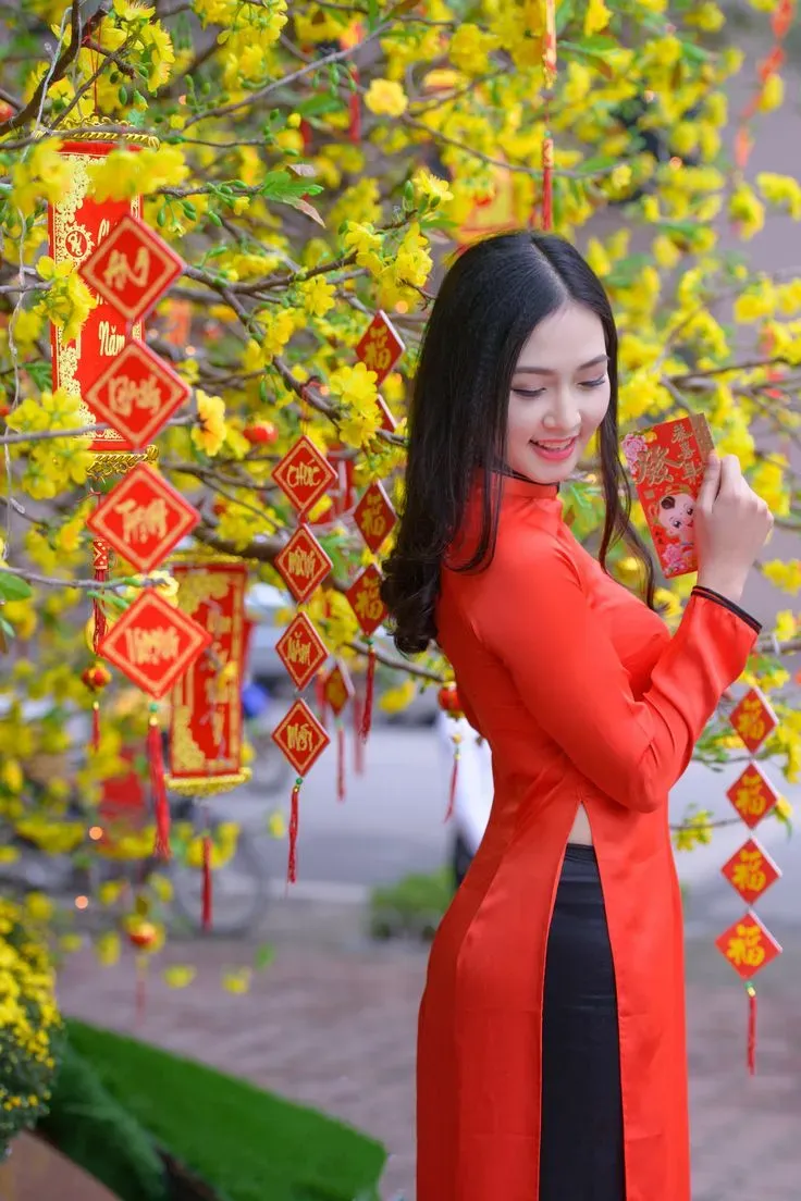 Hình avatar ngày Tết với phong cách truyền thống rực rỡ