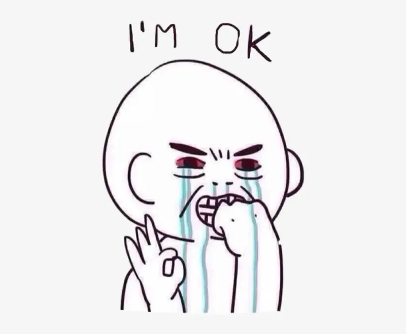 Hình ảnh meme face sad thể hiện sự buồn bã