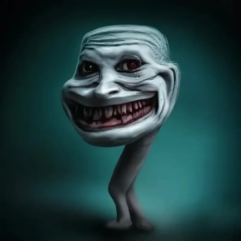 Biểu cảm troll face horror meme đáng sợ