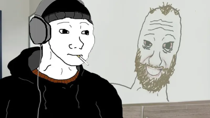 Hình ảnh wojak sad boy meme face phản ánh sự cô đơn